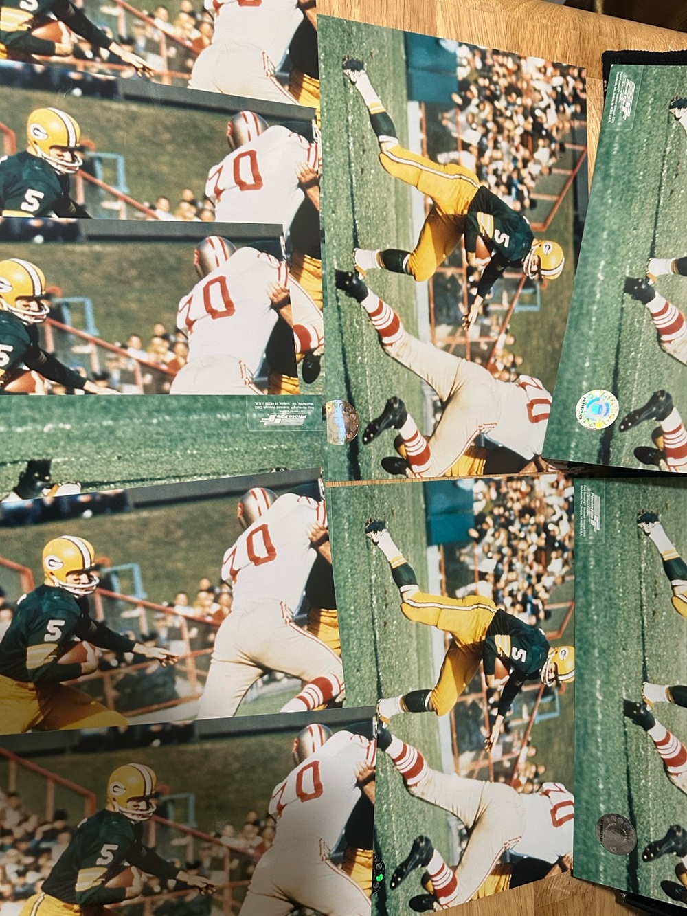 Lot of 10 Paul hornung Green Bay Vintage Football Wall Art Poster 8x10